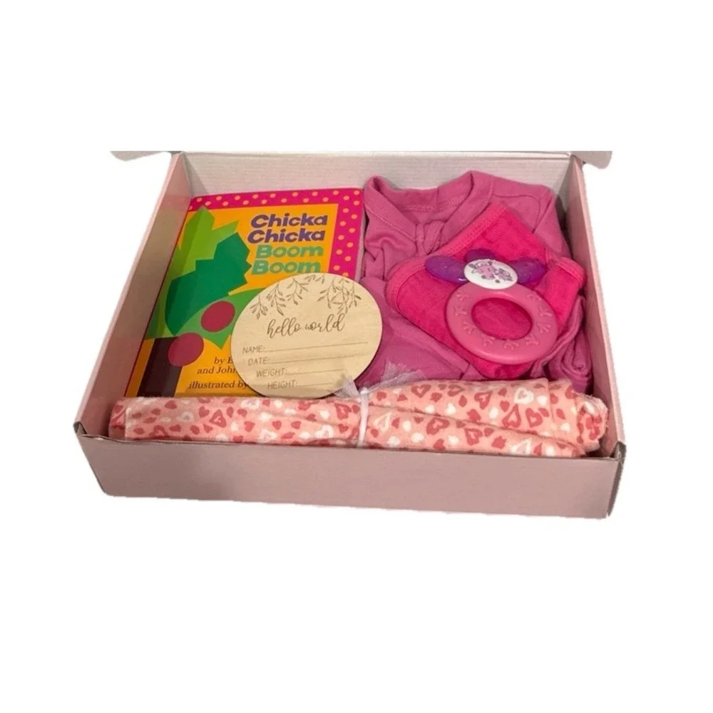Baby Shower Gift,‎ Newborn Essentials Present; Book, Outfit 3M, Lovey & More